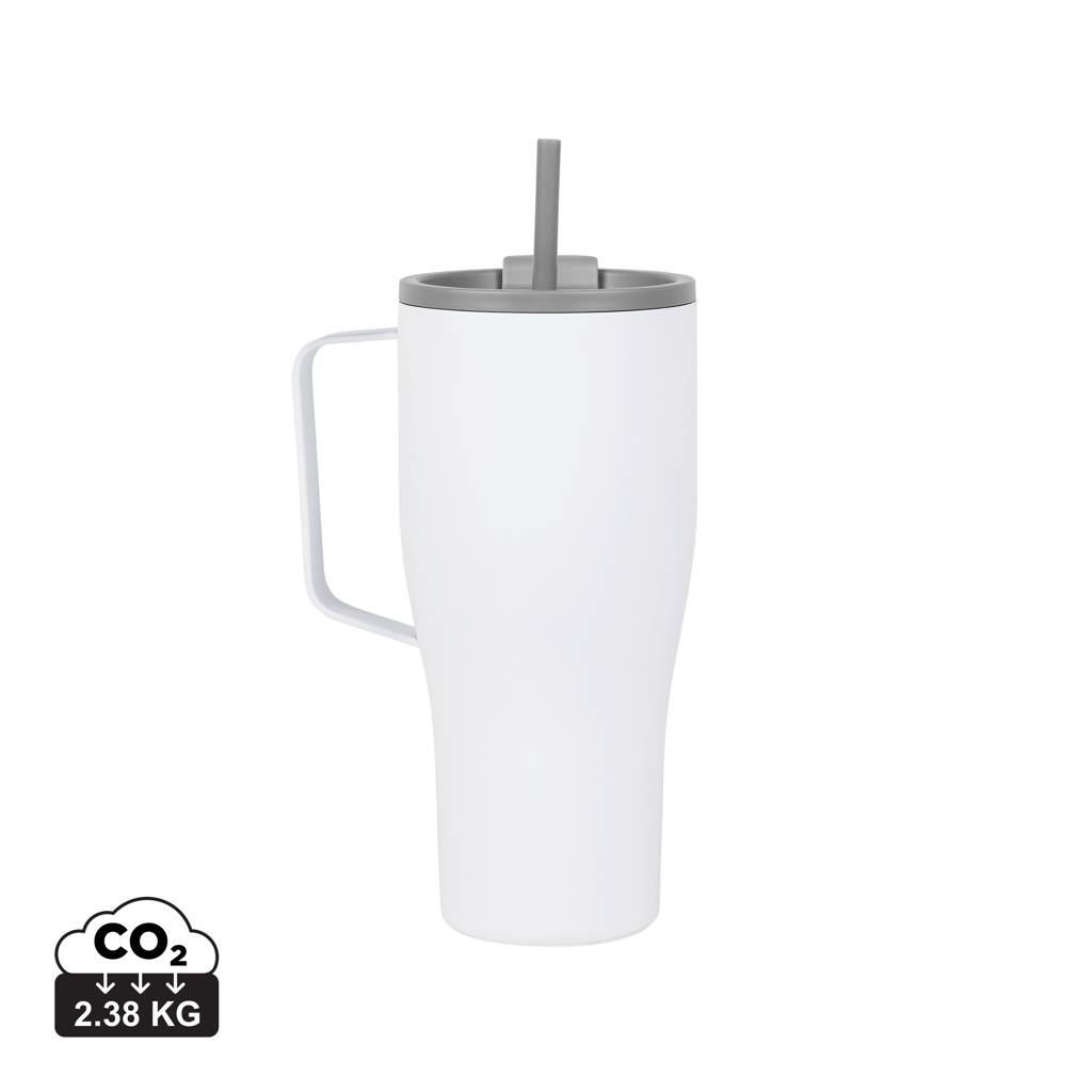 Bouteille personnalisée 800ml acier RCS Eos Voyager VINGA Blanc et Gris